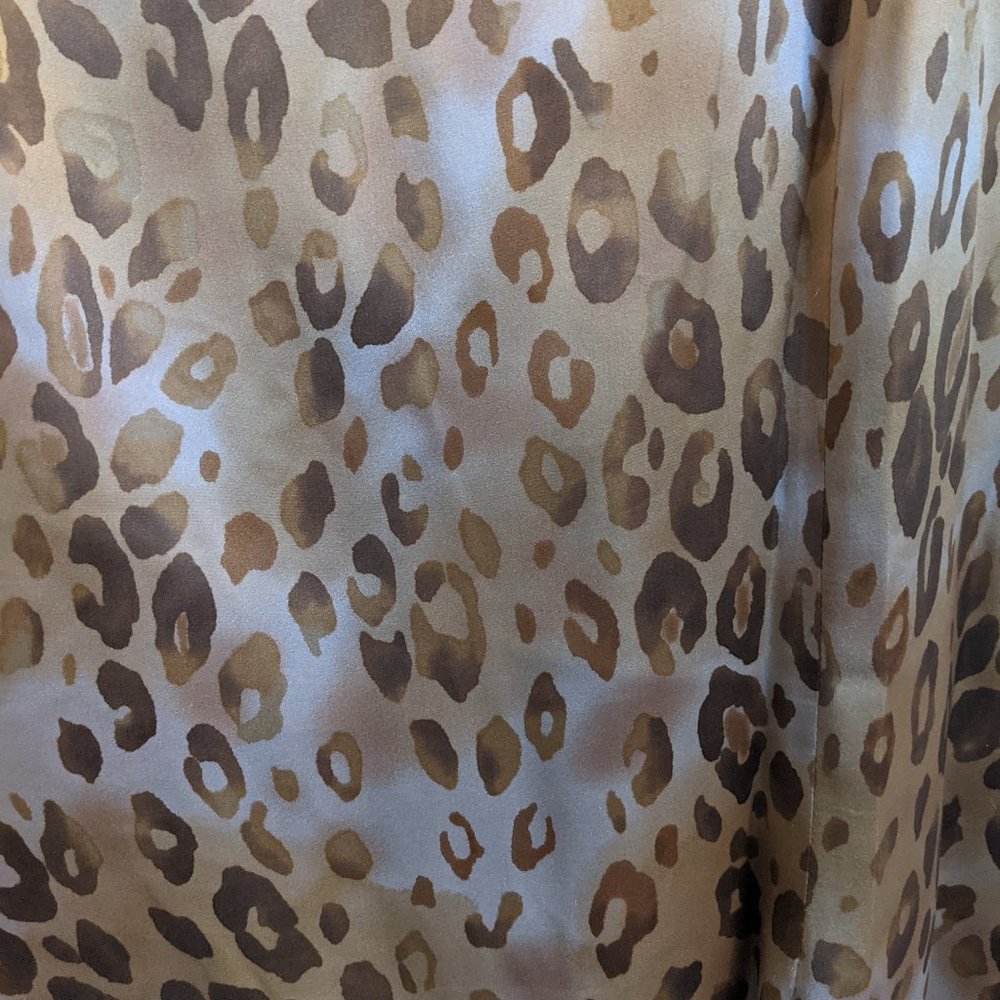 NEVER WORN!! | Y2K VTG | SILK |  LEOPARD PRINT Sheath Dress!!  14 - Picture 7 of 10